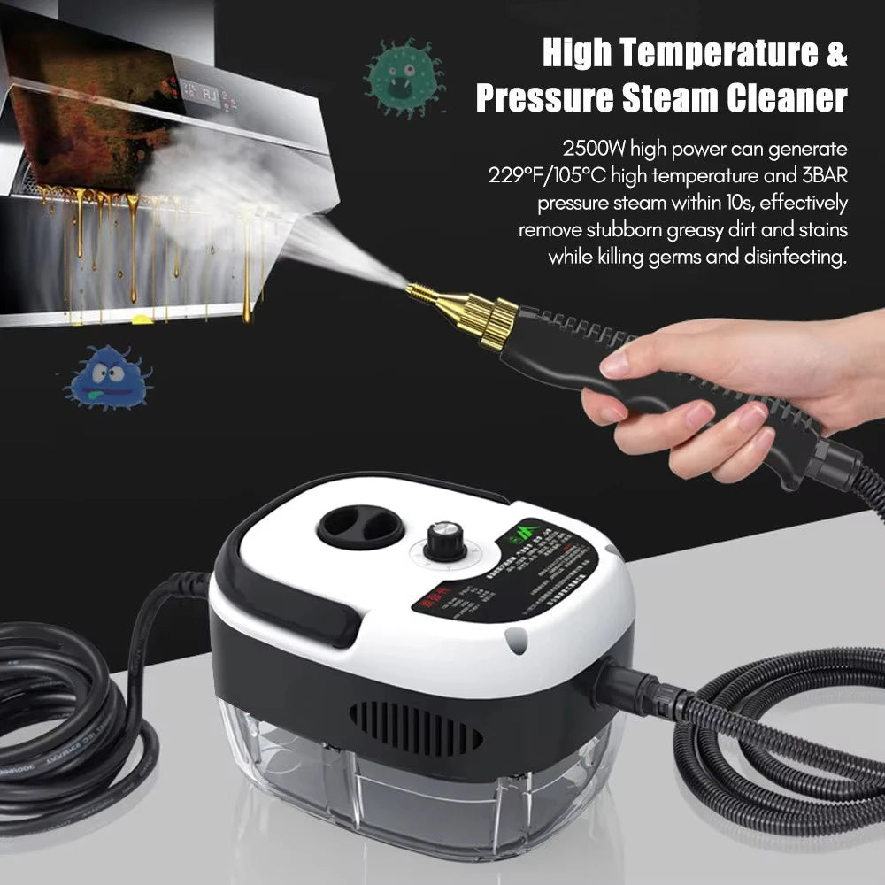 Nettoyeur Vapeur 2500W avec Haute Pression – 6 Niveaux pour Maison et Cuisine