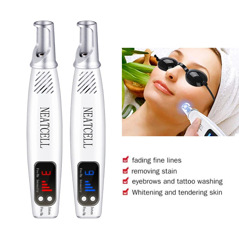 Stylo Laser Intelligent d’Élimination de Tatouage – Élimine les Grains de Beauté, Taches de Rousseur, Acné et Tatouages
