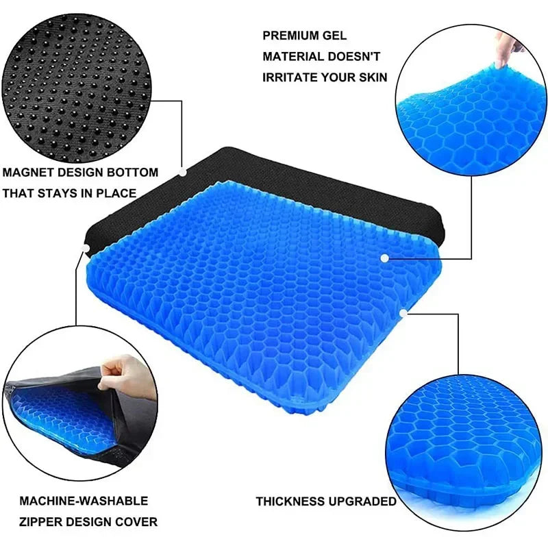 Orthopedic Gel Seat Cushion for Tailbone and Lower Back Pain Relief