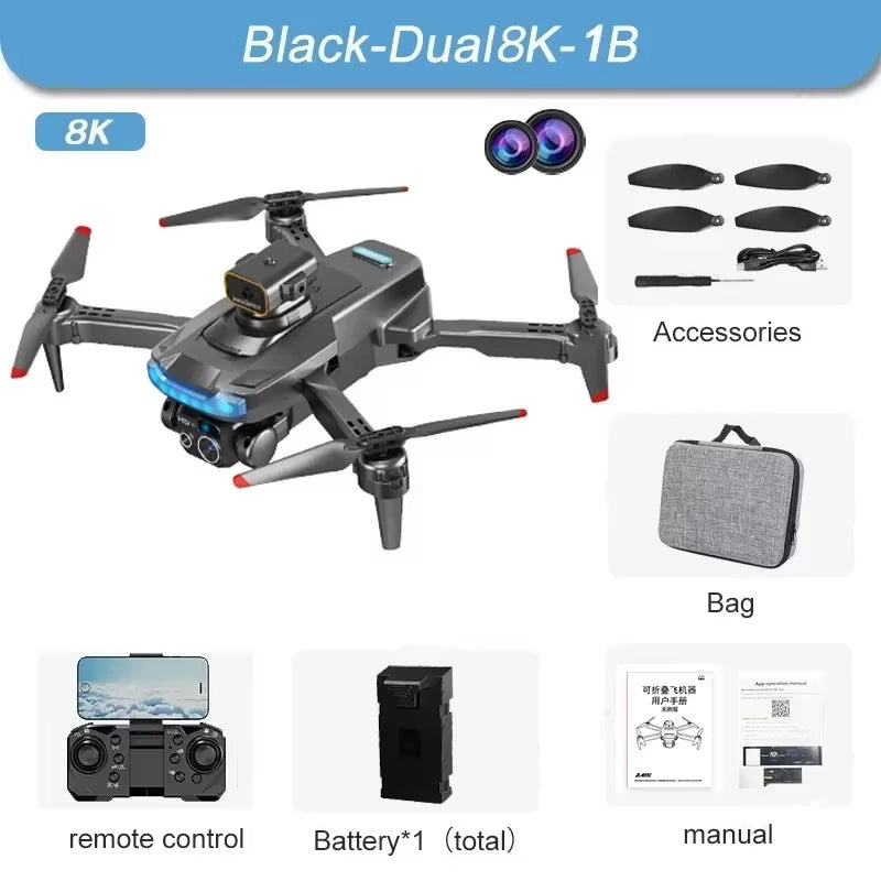 Drone Compact 8K avec Caméra HD – Photographie et Vidéo Aérienne Faciles