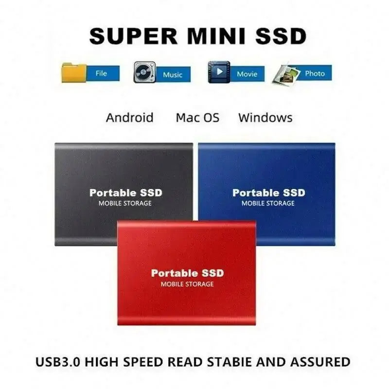 Disque Dur Externe Ultra-Rapide SSD – Disponible en Plusieurs Capacités