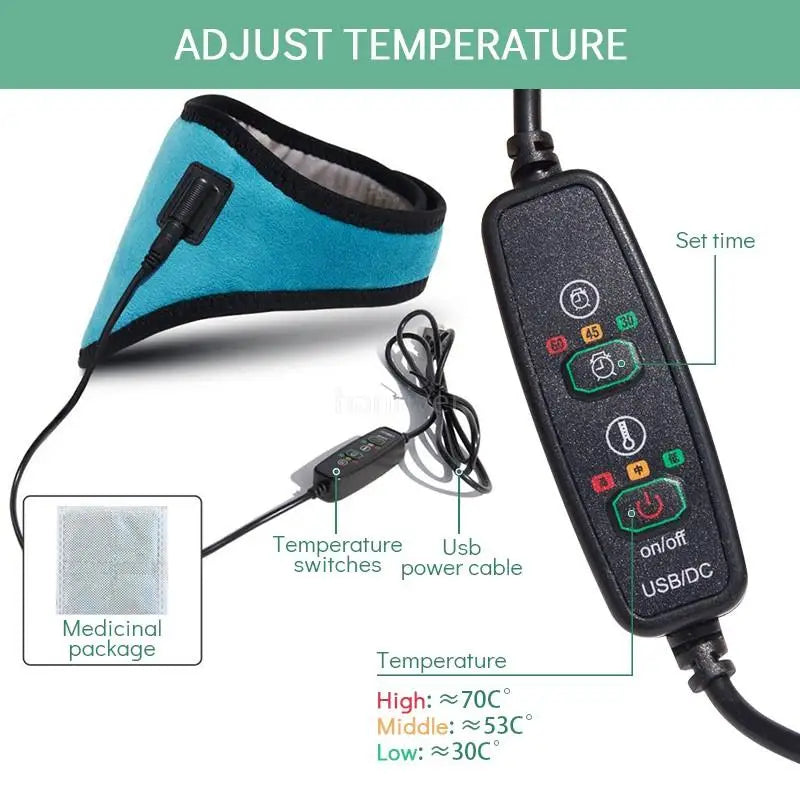Electric Heating Neck Brace for Pain Relief