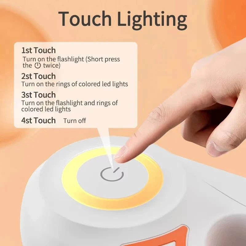 Laisse rétractable pour chien avec lampe de poche