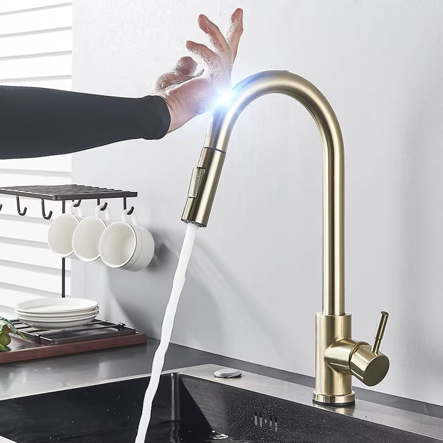 Robinet de Cuisine à Capteur Tactile avec Pulvérisateur Extractible – Design Intelligent et Moderne
