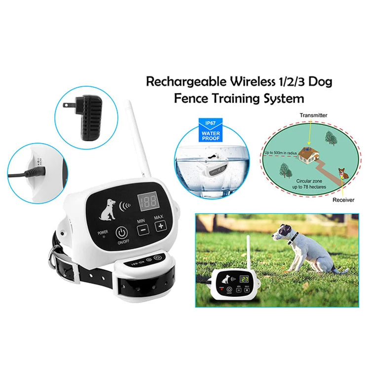 Collier Anti-Fugue pour Chien Sans Fil