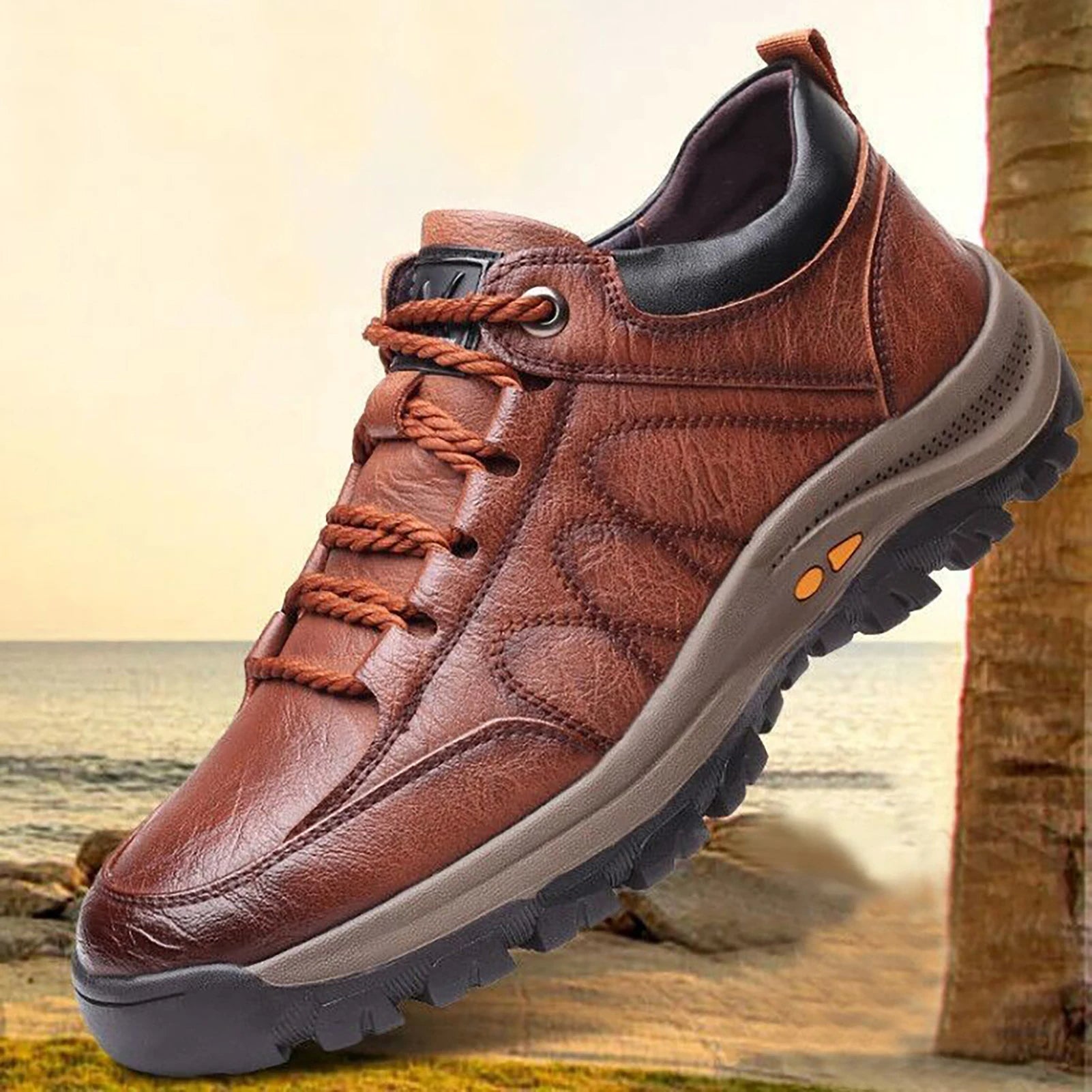 Men’s Casual Hand Stitching Arch Support & Non-slip Breathable Shoes