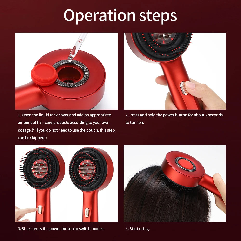 Electric Massage Comb - Red Light Scalp Therapy