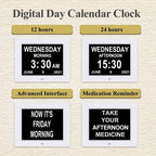 Horloge Digitale de Jour pour Seniors – Écran 7" avec 12 Alarmes, Idéale pour la Démence et la Perte de Mémoire