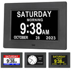 Horloge Digitale de Jour pour Seniors – Écran 7" avec 12 Alarmes, Idéale pour la Démence et la Perte de Mémoire