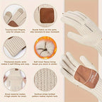 Winter Knit Hat Scarf Gloves Set | Touchscreen Compatible 3-Piece