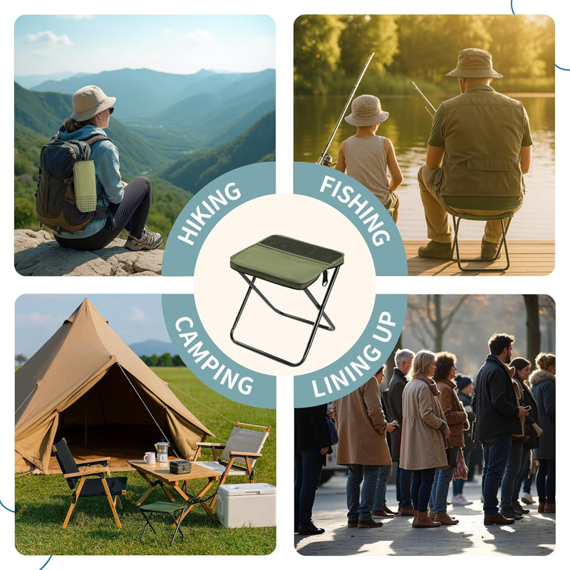 Ultra-Light Foldable Camping Chair | Tear-Resistant, Space-Saving & Ideal for Festivals, Fishing Trips & Outdoor Relaxation