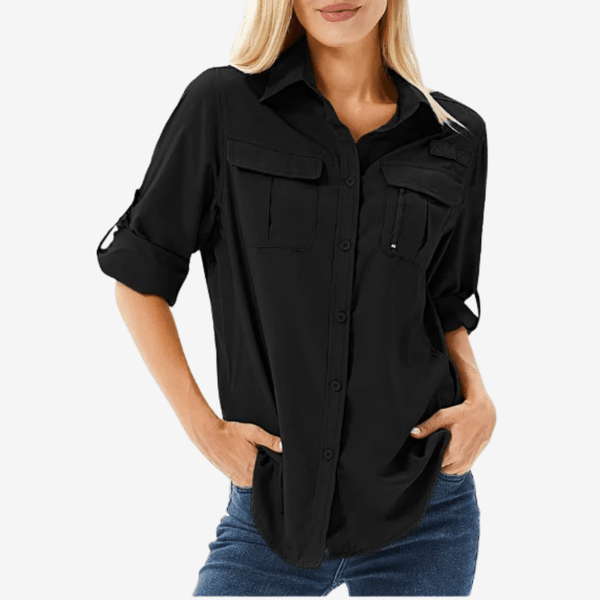 Chemise de randonnée respirante à manches longues – Légère pour femme