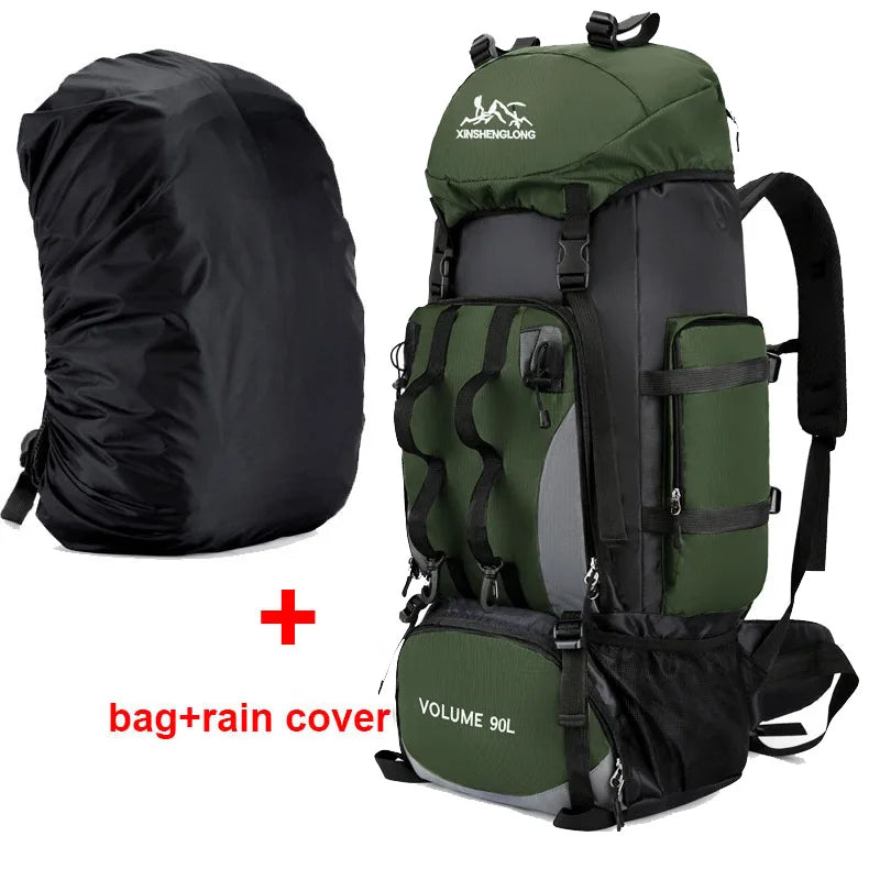 Sac à Dos de Randonnée Étanche 90L – Sac de Trekking et Camping