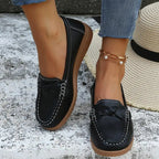 Chaussures Mocassins à Enfiler en Cuir Souple pour Femmes – Confort et Style au Quotidien