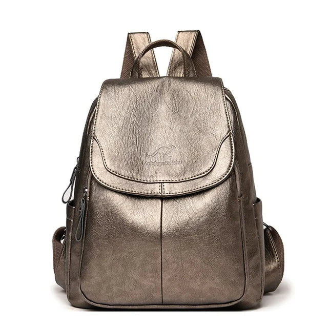 Anti theft Mini Leather Backpack for Women