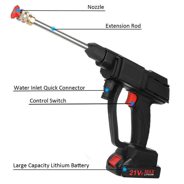 Nettoyeur Haute Pression Sans Fil avec 2 Batteries