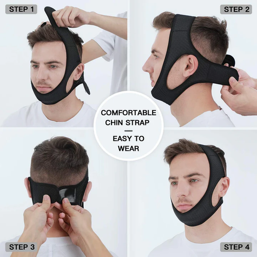 Bandeau Menton Anti-Ronflement pour Apnée du Sommeil
