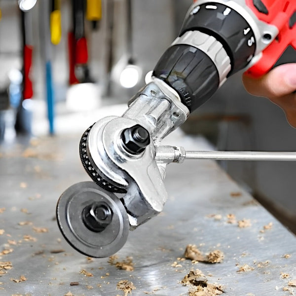 Adaptateur de coupe en métal robuste pour perceuse