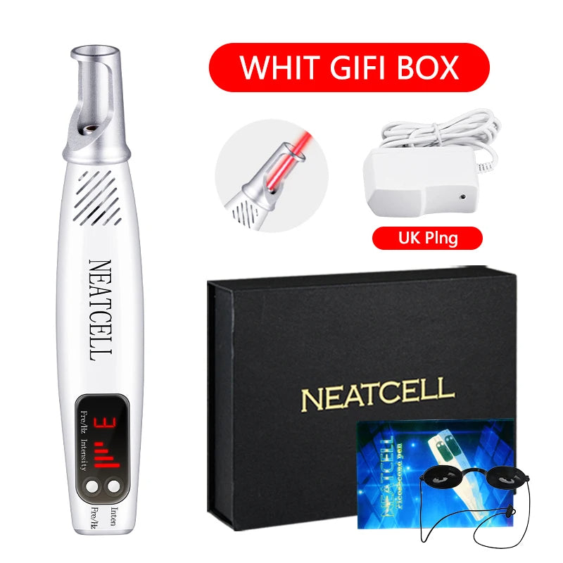 Stylo Laser Intelligent d’Élimination de Tatouage – Élimine les Grains de Beauté, Taches de Rousseur, Acné et Tatouages