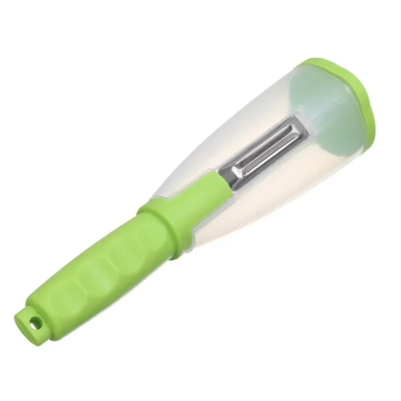 Éplucheur Multifonction pour Pommes et Légumes avec Tube de Rangement