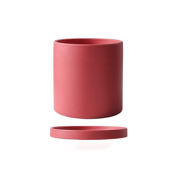 Pot de Fleurs en Céramique avec Soucoupe
