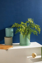 Pot de Fleurs en Céramique avec Soucoupe