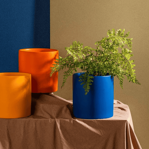 Pot de Fleurs en Céramique avec Soucoupe