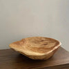Carved Natural Wood Fruit Bowl