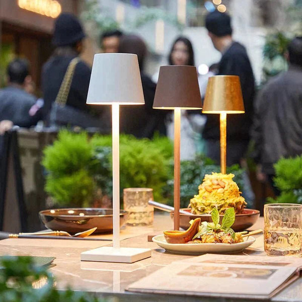 Cordless Aluminum Metal Lamp