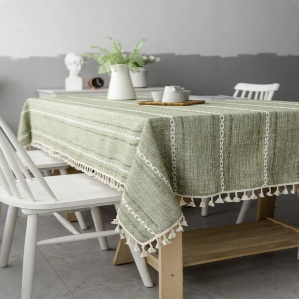 Elegant Cotton and Linen Tablecloth