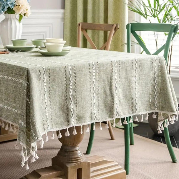 Elegant Cotton and Linen Tablecloth