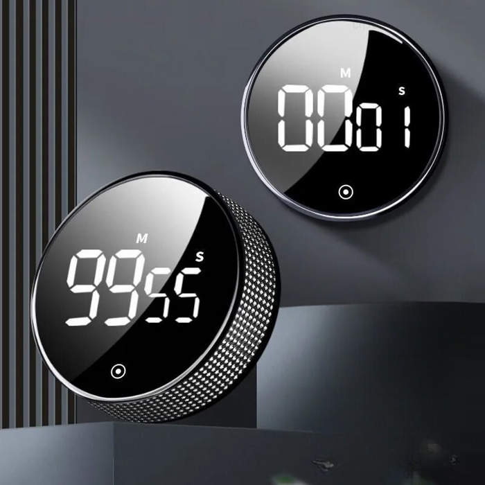 minuterie-de-cuisine-smarttime | fonctionnement simple à un tour, grand écran LED et alarme réglable pour cuisine, étude et usage en classe