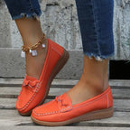 Chaussures Mocassins à Enfiler en Cuir Souple pour Femmes – Confort et Style au Quotidien