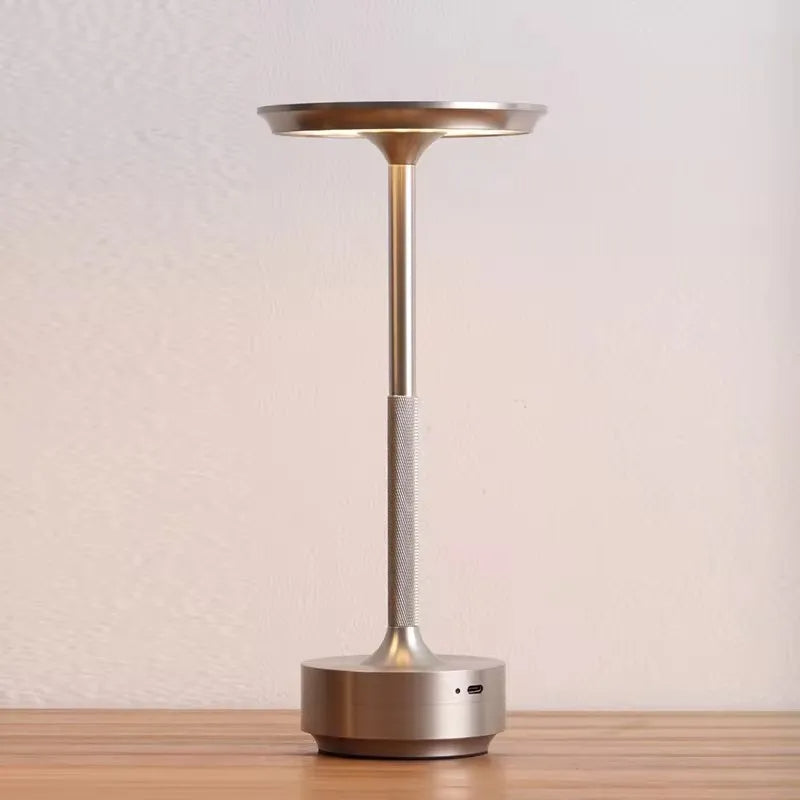 Lampe de Table Moderne Aura Sans Fil – Lampe de Table Rechargeable avec Commande Tactile & Design Nordique Moderne
