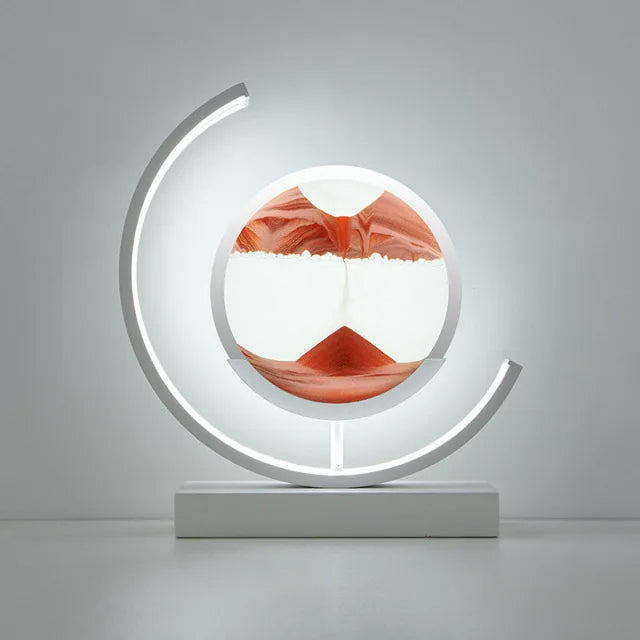 Paysages Sablés Profonds : Art du Sable Illuminé pour une Décoration Intérieure Apaisante