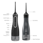 Hydropulseur sans fil étanche – Irrigateur buccal rechargeable 320 ml avec 4 modes et 5 embouts